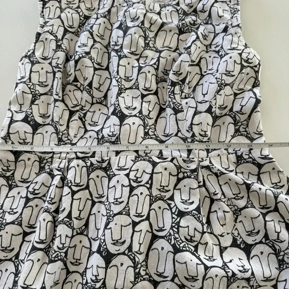 Mata Traders- 100% Cotton- Black and White- Face Print Dress- Ethical- Unique- M - Picture 11 of 13